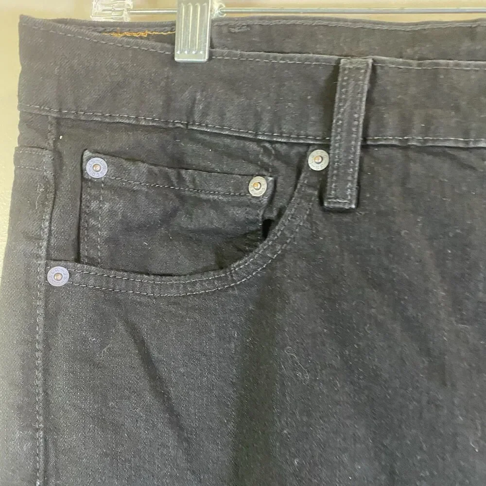 Levi's 511 Slim Fit Jeans Mens 38x30  Black Denim Tapere